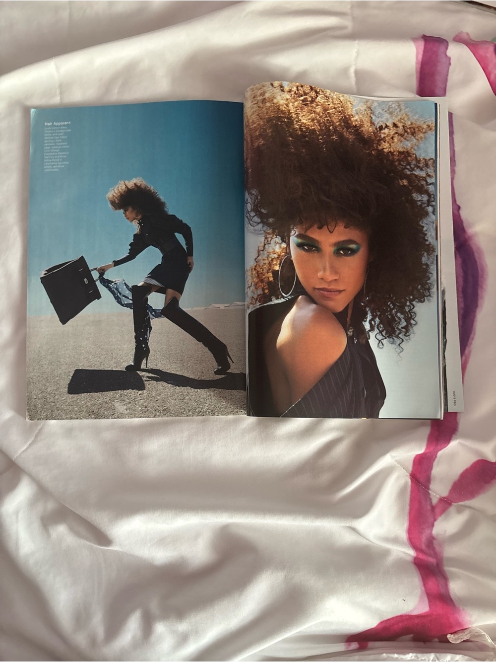 Zendaya for Allure Magazine - Blue & White Cover with Furry Coat - Picture 12 of 16